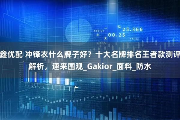 鑫优配 冲锋衣什么牌子好？十大名牌排名王者款测评解析，速来围观_Gakior_面料_防水