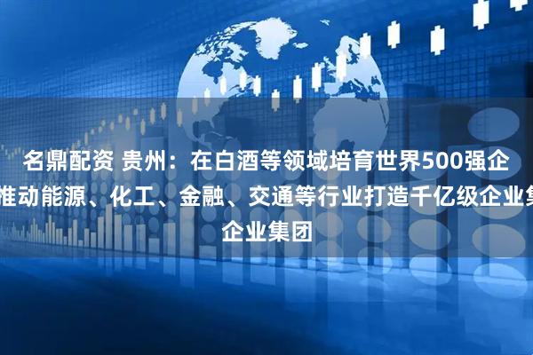 名鼎配资 贵州：在白酒等领域培育世界500强企业 推动能源、化工、金融、交通等行业打造千亿级企业集团